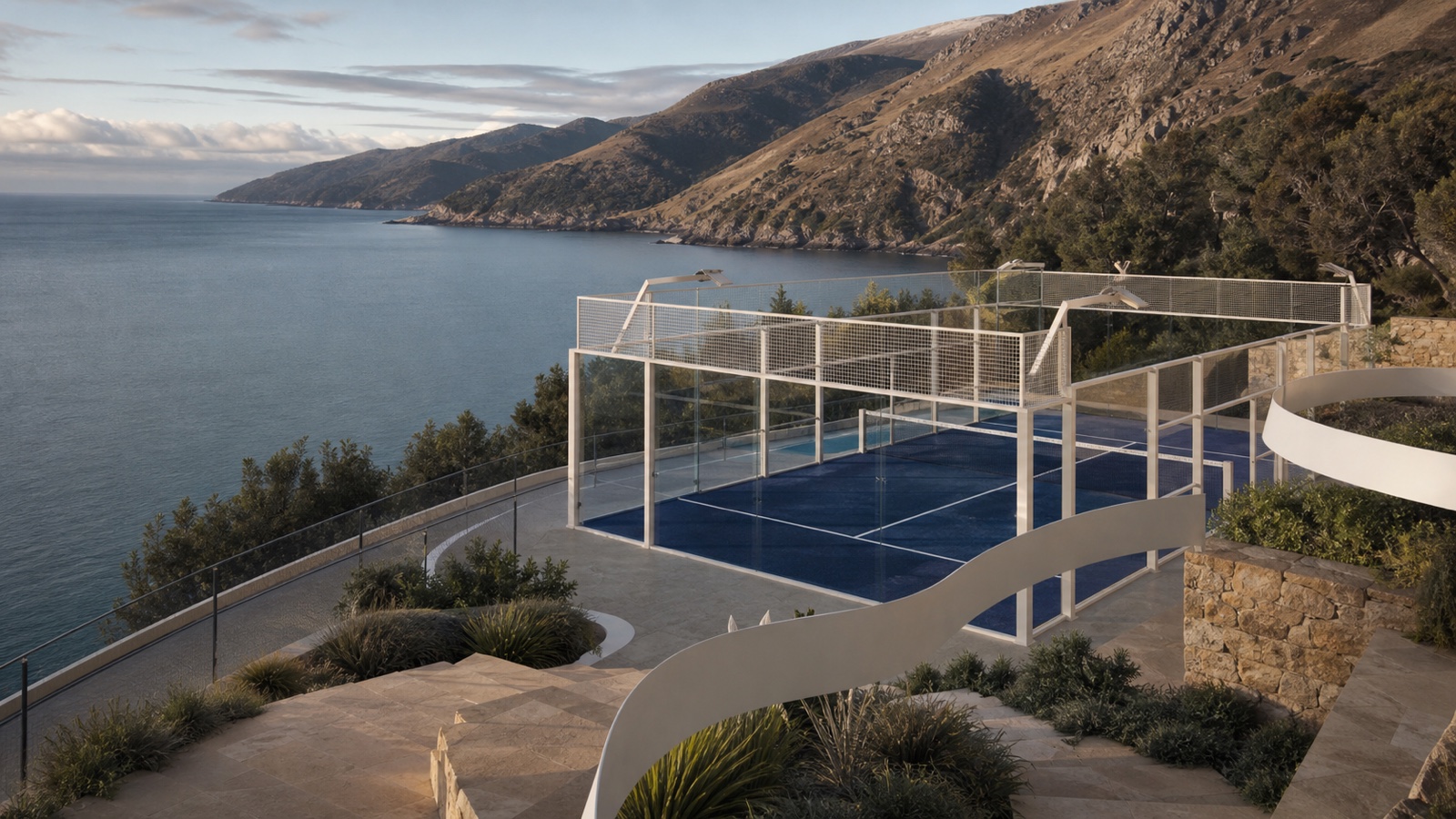 Kuaka Panoramic relocatable padel court
