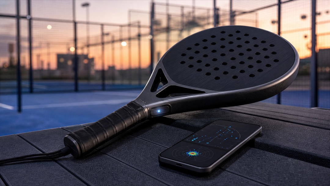 Racket at a padel court